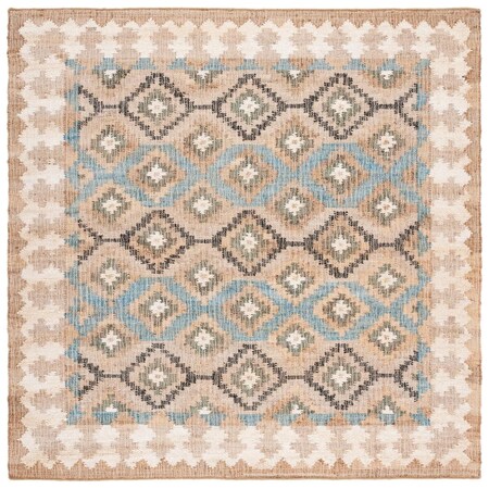 Safavieh 7 x 7 ft. Kilim Flat Weave Square Area Rug Blue & Ivory KLM756M-7SQ